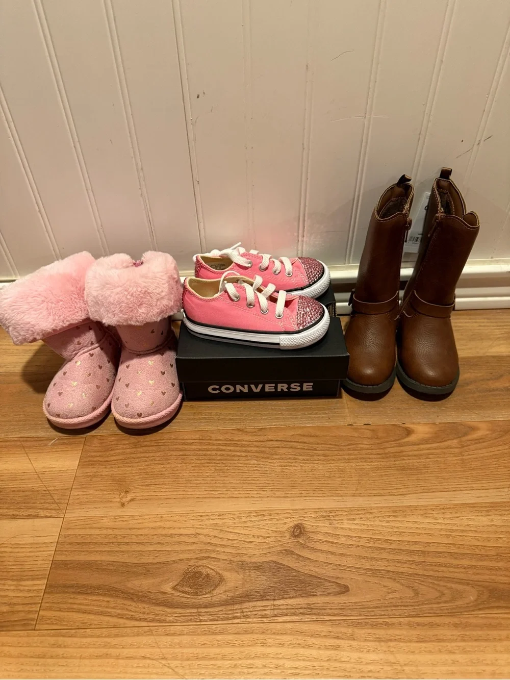 Converse Pink Glitter Low-Top Sneakers for Kids